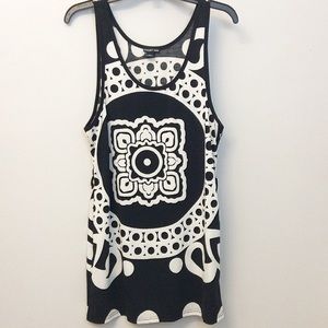 Black & white tank dress. Excellent condition